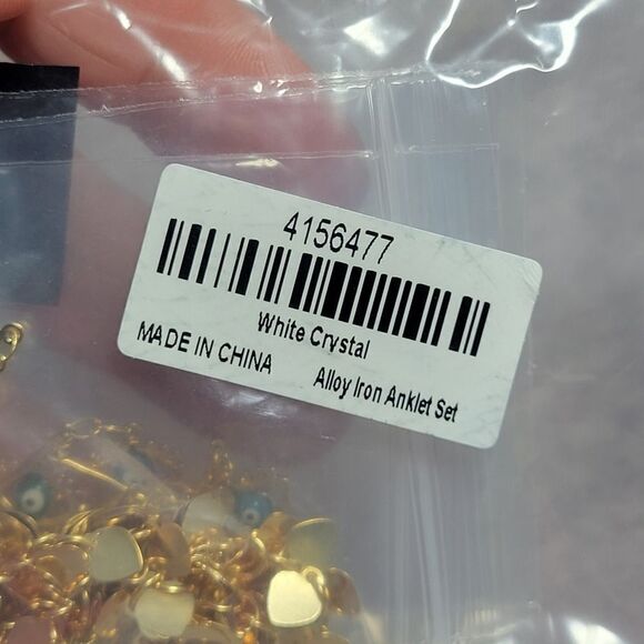 Austrian Crystal Charm Anklet set of 3 - Picture 15 of 16